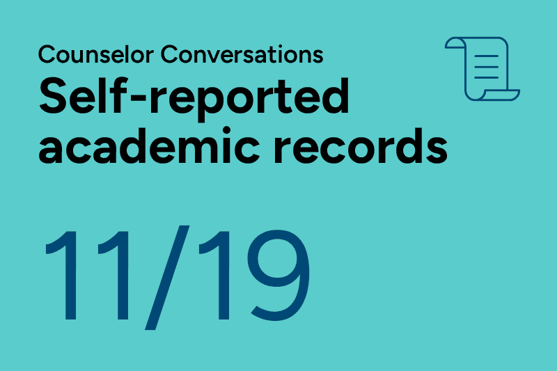 Q&A: Self-reported academic records.