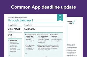 Screenshot of the January deadline update.